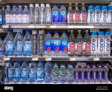 supermarket bottled water samples